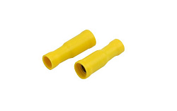 Разъем штекерный изолированный гнездо 5 мм 4-6 мм² (РШи-м 6.0-5/РШИм 5,5-6-4) желтый REXANT 08-0232