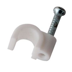 Крепеж кабеля круглый 4мм, белый (50 шт/уп) REXANT 07-4004