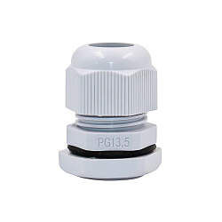 Ввод кабельный PG-13.5 серый, нейлон, IP68 (d кабеля 6-12 мм) 0807-0004
