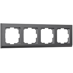 Рамка на 4 поста Stark (графит матовый),Werkel W0041864