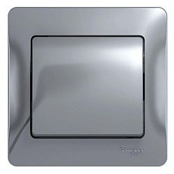 Выключатель 1-кл. СП Glossa 10А IP20 (сх. 1) 10AX в сборе алюм. SE GSL000312 1063733