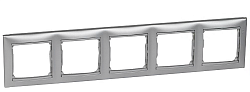 VALENA Рамка 5-местная алюминий 770155