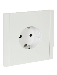 FORTE&PIANO Розетка 1-местная с заземлением с защитными шторками безвинтовое крепление 16А FP213 белый IEK FP-R14-16-1-K01