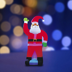 3D фигура надувная "Дед Мороз", размер 600 см, компрессор 160 Вт с адаптером 12В, IP65  NEON-NIGHT 511-151