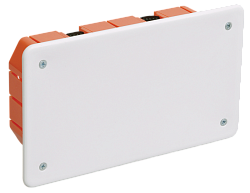 Коробка распаячная КМ41026 для полых стен безгалогенная (HF) 172х96х45мм с саморезами пластиковыми лапками с крышкой IEK UKG11-172-096-045-P