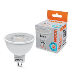 Светодиодная лампа WOLTA WSTD-MR16-220V10W6KGU5.3-L 10Вт 6500K GU5.3 с линзой WSTD-MR16-220V10W6KGU5.3-L