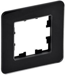 BRITE Рамка 1-местная РУ-1-2-Бр стекло черный RE IEK BR-M12-G-41-K02