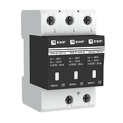 Ограничитель импульсных напряжений ОПВ-B/3P In 30кА 440В с сигн. EKF opv-b3