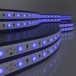 Лента светодиодная 24V 14,4W 60Led 5050 IP20 синий, 5м Elektrostandard a052975