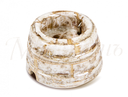 Розетка ретро фарфоровая , двухполюсная,с заземляющим контактом  (в комплекте с подъемной рамкой D7 GE70301-19