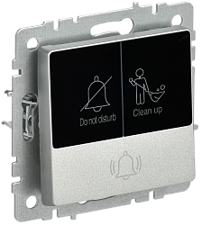 BRITE Кнопка звонка с индикацией для отелей 10А ВС10-1-9-БрА алюминий IEK BR-V14-2-10-K47