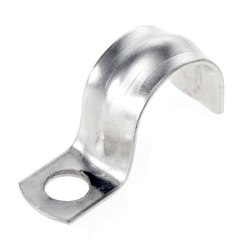 Скоба металлическая однолапковая СМО d25-26 мм отв. d 6,5 мм (100 шт/уп) Промрукав PR08.4860