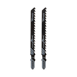 Пилка для электролобзика по дереву T144DP 100 мм 6 зубьев на дюйм 8-60 мм (2 шт./уп.) Kranz KR-92-0317