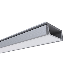 Профиль алюминиевый  П-образный , накладной, серебро, 15,2х6мм, 2м, шир. ленты до 10мм 08-01