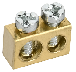 TEKFOR Шина нулевая сечение 6х9 2 отверстия IEK 