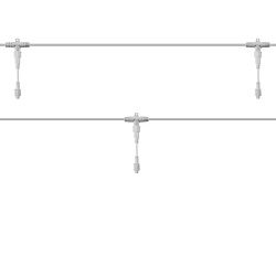 Разветвитель - шина для уличных гирлянд Professional (1 вход, 5 выходов), расстояние 100 см, белый ПВХ 315-409