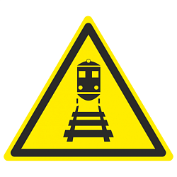Знак пластик "Берегись поезда" (300x300) EKF pn-3-01