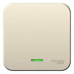 Переключатель проходной 1-кл. ОП Blanca 10А IP20 (сх. 6) 250В с подсветкой с изолир. пластиной молочн. SE BLNVA106112 1210505