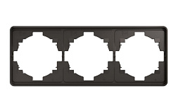 Рамка ROUND 3-постовая титан KRANZ KR-78-0753-2