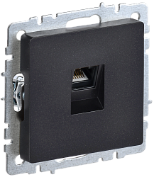 BRITE Розетка компьютерная RJ45 кат.5E РК10-БрЧ черный IEK BR-K10-1-K02