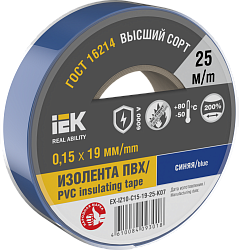 MIXTAPE 7 Изолента 0,15х19мм синяя 25м IEK EX-IZ10-C15-19-25-K07