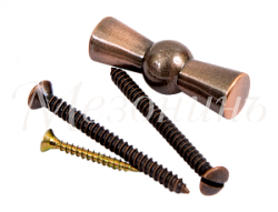 Ручка для поворотного выключателя в комплекте с саморезами, цвет - красная бронза, ТМ  "МЕЗОНИНЪ" GE GE30001-33