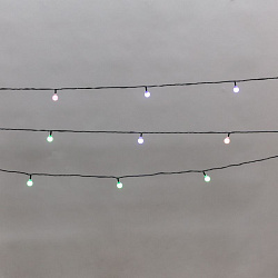 Гирлянда светодиодная Шарики 5м, 20LED, IP20, зеленый провод, свечение мульти (RG/RB), мигание, 230В NEON-NIGHT 304-023