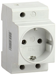 Розетка РАр10-3-ОПс заземлением на DIN-рейку IEK MRD10-16