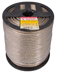 Трос стальной в ПВХ оплетке d=5,0мм, прозрачный (бухта 100м) REXANT 09-5250