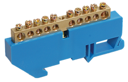 Шина N "ноль" на DIN-изол ШНИ-6х9-10-Д-С IEK YNN10-69-10D-K07