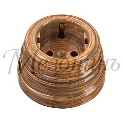 Art-Decor Розетка ретро фарфоровая двухполюсная с з/к, в комплекте с подъемной рамкой 16А 250В, цвет GE70301-44