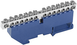 Шина N "ноль" на DIN-изоляторе с никелевым покрытием ШНИ-6х9-14-Д-С IEK YNN10-14-D-K07-N