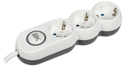 Удлинитель У03В 3 места с заземлением 1,5м 3х1,5мм2 16А/250В UNO IEK 