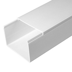 Кабель-канал белый 2-й замок в п/э 80х60 мм (8 м/уп) Промрукав PR03.0058