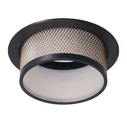 Встраиваемый светильник WOLTA WDL-GX53/12BG Rete под лампу GX53 IP20 Чёрный матовый/золото D110*60mm WDL-GX53/12BG