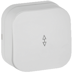 GLORY Выключатель 1-клавишный для открытой установки проходной 10А ВСп10-1-0-ХБм белый матовый IEK EVH12-K01M-10