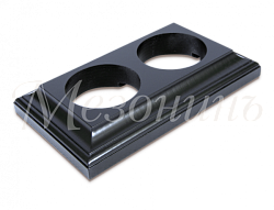 Рамка двухместная "Престиж" венге, для наружного и внутреннего монтажа, ТМ "МезонинЪ" GE70707-36 GE70707-36