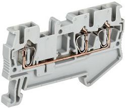 Клемма пружинная КПИ 3в-2,5 3 вывода 31А серая IEK 