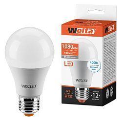 Лампа светодиодная "Груша" A60 12Вт 1000лм 4000К Е27 (50шт/уп) WOLTA 25S60BL12E27