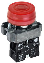 Кнопка управления LA167-BP42 d=22мм 1р красная IEK BBT20-BP42-2-22-67-K04