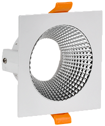 LIGHTING Светильник 4110 встраиваемый поворотный под лампу GU10 белый/хром пластик IEK LT-UVB0-4110-GU10-1-K23