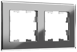 BRITE Рамка 2 -местная РУ-2-2-БрСе стекло серый IEK BR-M22-G-K03