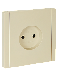 FORTE&PIANO Розетка 1-местная без заземления с защитными шторками винтовое крепление 10А FP417 ваниль IEK FP-R13-10-K10
