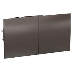 Розетка 2-м СП AtlasDesign 16А IP20 с заземл. защ. шторки со сдвижн. крышкой в сборе мокко SE ATN000 1240362