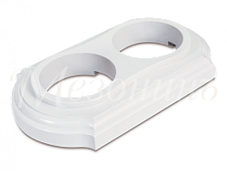 Рамка  двухместная  "Элегант" , цвет - белый, ТМ "МезонинЪ" GE70702-01 GE70702-01