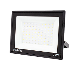Прожектор светодиодный 70Вт, 5600лм, 6500K, черный,IP65 DEKRON AN1271-0015