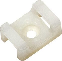 Площадка ПМ 22х16х4мм под винт белая (100шт) IEK UHP33-22-16-4-100-K01