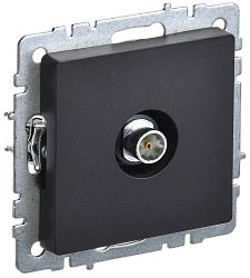 BRITE Розетка TV оконечная РТВ11-0-БрЧ черный IEK BR-A10-O-K02