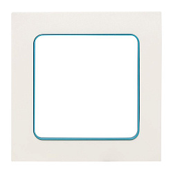 Стокгольм Рамка 1-местная белая с линией цвета синий EKF EXM-G-304-30