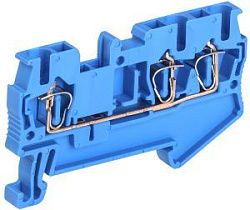 Клемма пружинная КПИ 3в-2,5 3 вывода 31А синяя IEK 